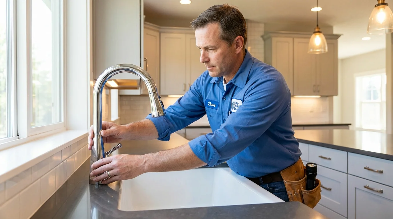 Kitchen faucet installation by Johns Plumbing LLC in Walters